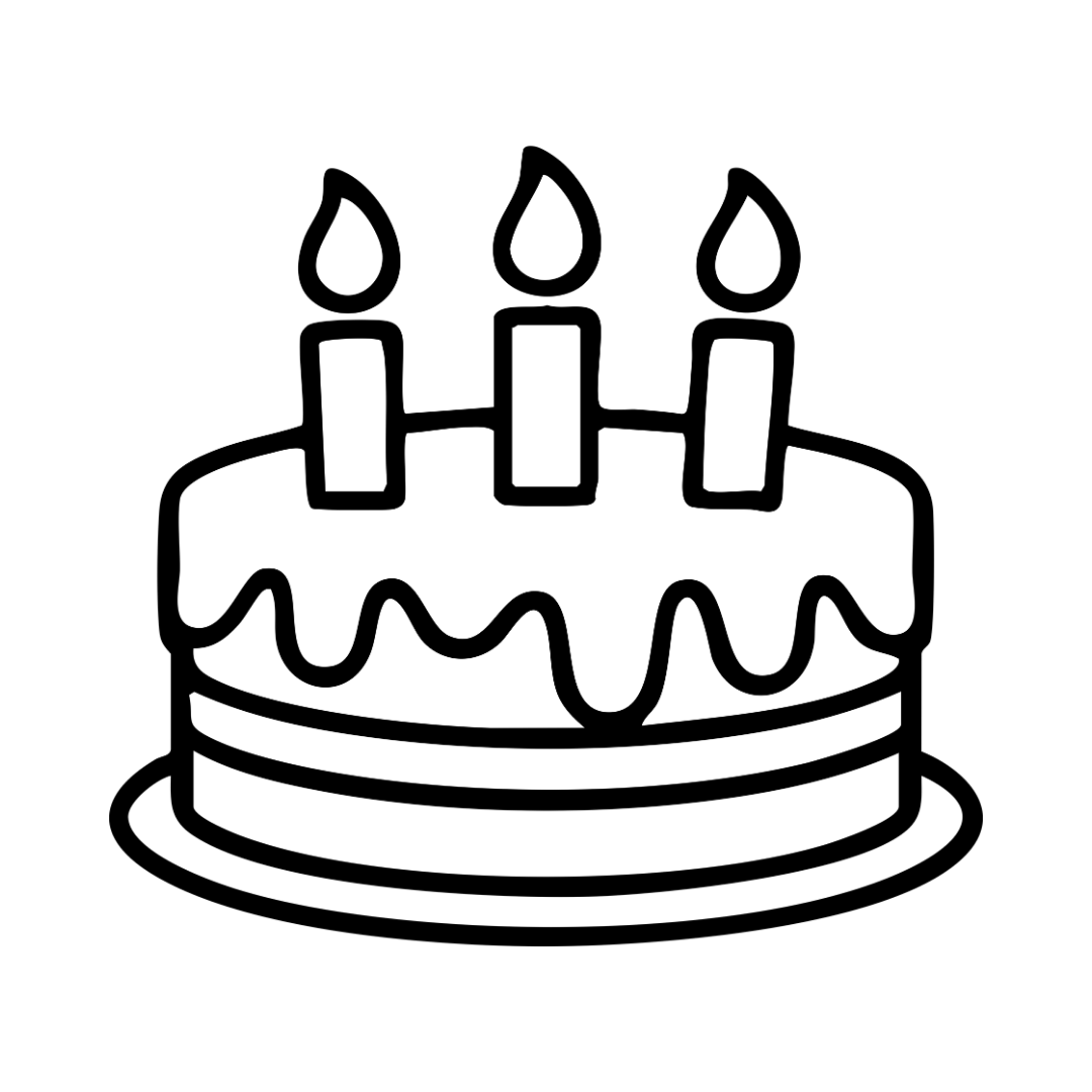 Icon of a birthday cake