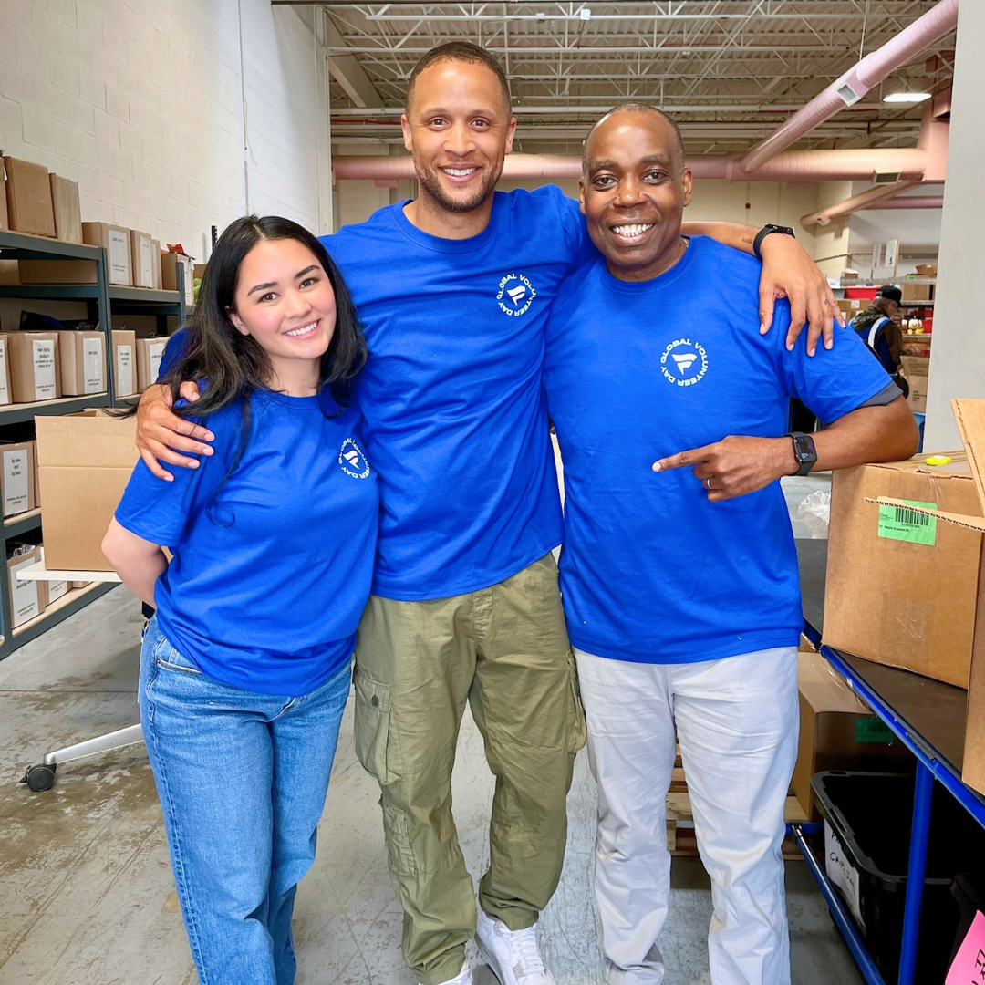 Image of Three Corporate Volunteers volunteering at GiveNKind